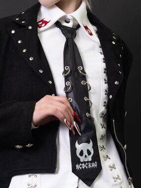 NEW ACDC RAG Zero Dark Goth Punk Neck Tie